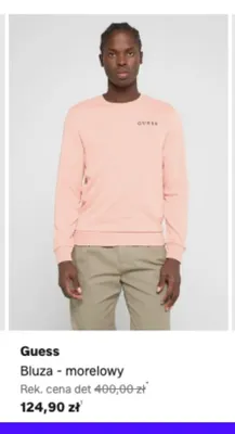 Bluza Guess morelowa promocja w Lounge by Zalando