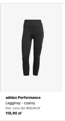Legginsy adidas Performance czarne promocja w Lounge by Zalando