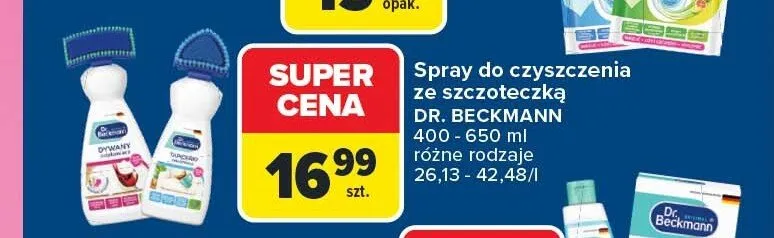 Spray do czyszczenia ze szczoteczką Dr. Beckmann promocja w Carrefour