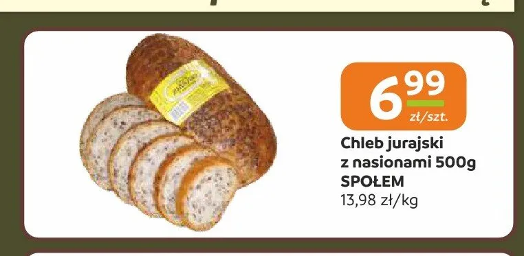 Chleb jurajski z nasionami Społem promocja w Społem Częstochowa