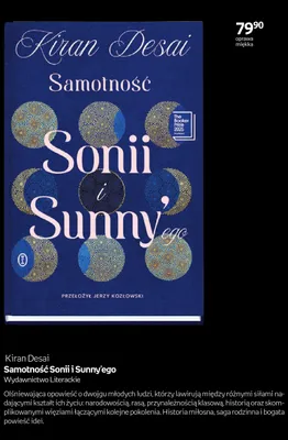 Książka Kiran Desai Samotność Sonii i Sunny'ego oprawa miękka promocja w Empik