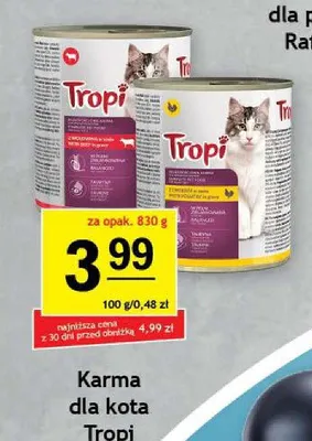 Karma dla kota Tropi z drobiem w sosie promocja w Gram Market
