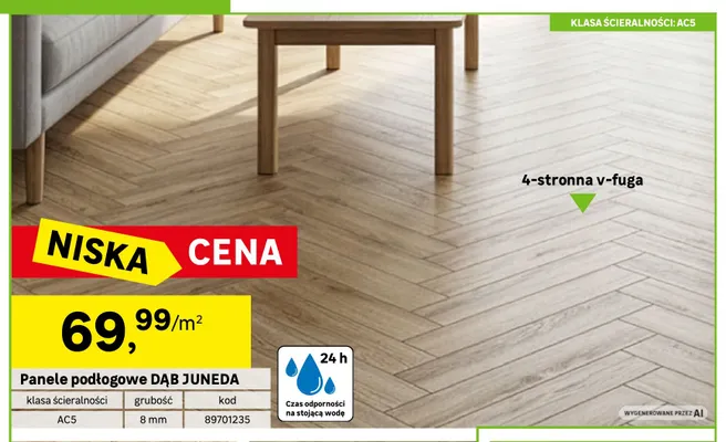 Panele podłogowe Dąb Juneda Classen promocja w Leroy Merlin