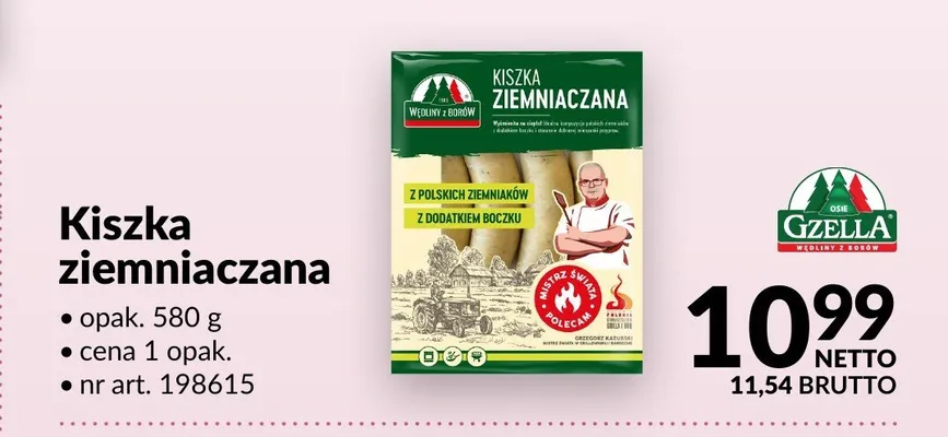 Kiszka ziemniaczana Wędliny z Borów promocja w Makro