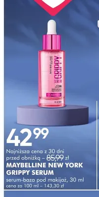 Serum-baza pod makijaż Grippy Serum Maybelline New York promocja w Super-Pharm