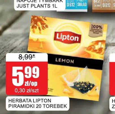 Herbata Lipton Piramidki Lemon promocja w Bingo