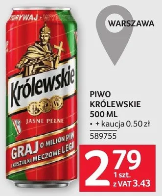 Piwo Królewskie 500 ml promocja w Selgros