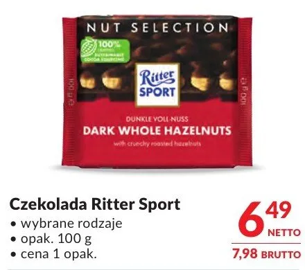 Czekolada Ritter Sport promocja w Makro