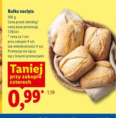 Bułka nacięta promocja w Lidl
