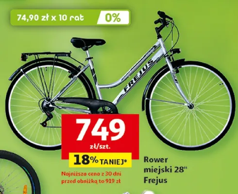 Rower miejski 28" Frejus promocja w Auchan