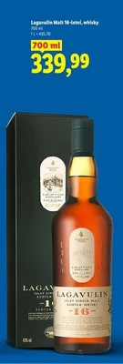 Whisky Lagavulin Malt 16-letni promocja w Lidl