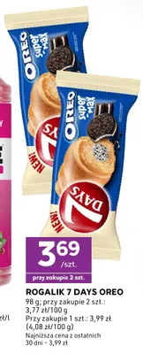 Rogalik 7 Days Oreo Super Max promocja w Stokrotka
