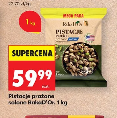 Pistacje prażone solone BakaD'Or promocja w Biedronka