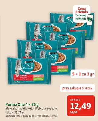 Mokra karma dla kota Purina One Sterilcat 4-pak 85 g promocja w MAXI ZOO
