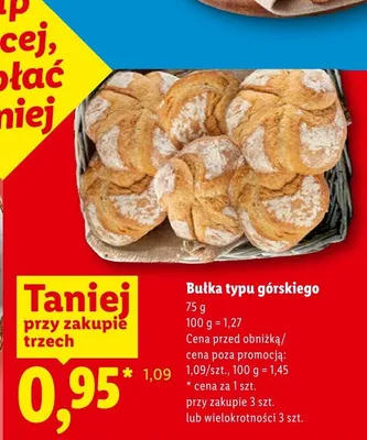 Bułka typu górskiego Piekarnia Lidla promocja w Lidl