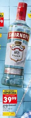 Wódka Smirnoff No. 21 37,5% promocja w Biedronka