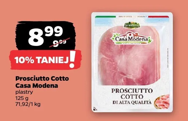 Prosciutto Cotto Casa Modena plastry promocja w Netto