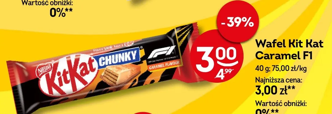 Wafel Kit Kat Caramel F1 promocja w Żabka