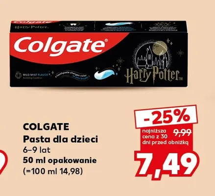 Pasta dla dzieci 6-9 lat Colgate promocja w Kaufland