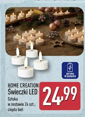 Świeczki LED Home Creation promocja w Aldi