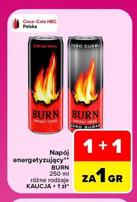 Napój energetyzujący Burn Zero Cukru promocja w Carrefour
