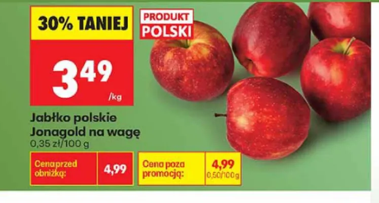 Jabłko polskie Jonagold na wagę promocja w Biedronka