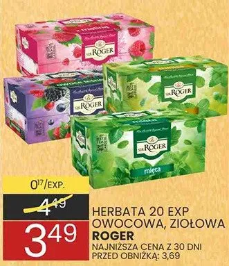Herbata 20 exp owocowa, ziołowa promocja w Wafelek