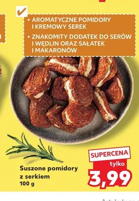 Suszone pomidory z serkiem promocja w Kaufland
