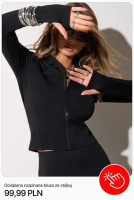 Ocieplana rozpinana bluza ze stójką Cropp promocja w Cropp