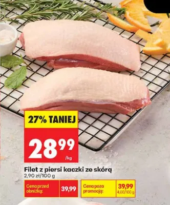Filet z piersi kaczki ze skórą promocja w Biedronka