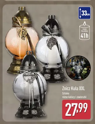 Znicz Kula Xxl 33 cm promocja w Aldi