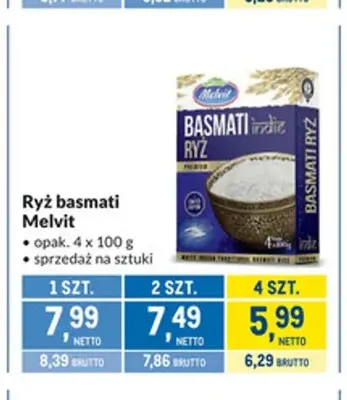 Ryż basmati Melvit promocja w Makro
