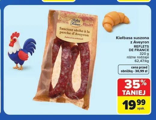 Kiełbasa suszona z Aveyron Reflets de France promocja w Carrefour Market
