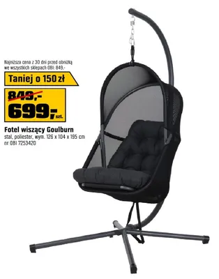 Fotel wiszący Goulburn promocja w OBI