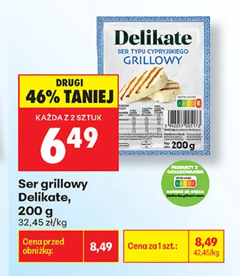 Ser grillowy Delikate promocja w Biedronka