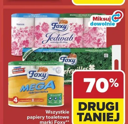 Papier toaletowy Foxy Jedwab 8-pak promocja w Carrefour Market