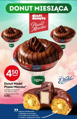 Donut E. Wedel Ptasie Mleczko o smaku waniliowym promocja w Żabka