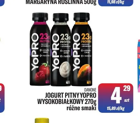 Jogurt pitny YoPro wysokobiałkowy Danone promocja w Tomi Markt