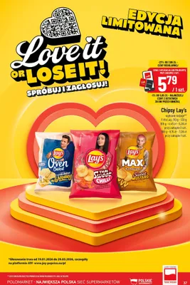 Chipsy Lay's wybrane rodzaje promocja w POLOmarket