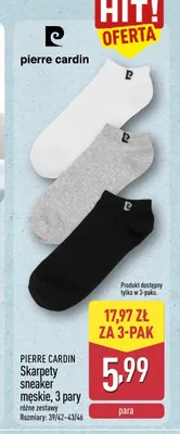 Skarpety sneaker męskie Pierre Cardin 3-pak promocja w Aldi
