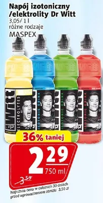 Napój izotoniczny różne rodzaje Dr Witt promocja w Prim Market