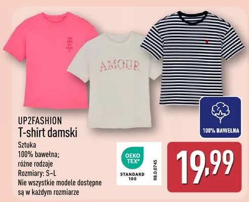 T-shirt damski UP2FASHION promocja w Aldi