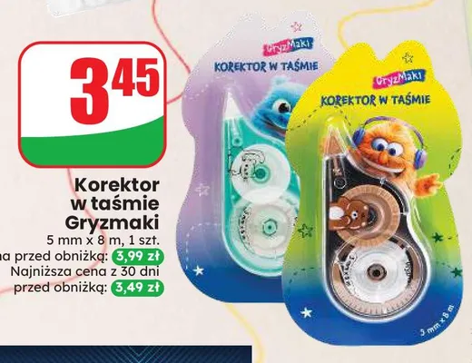 Korektor w taśmie Gryzmaki promocja w Dino