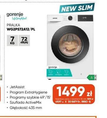 Pralka WG2PS72A12/PL Gorenje promocja w Max Elektro