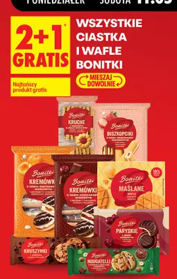 Kremówki o smaku śmietankowo-morelowym Bonitki promocja w Biedronka