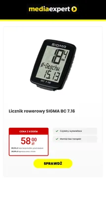 Licznik rowerowy BC 7.16 promocja w Media Expert