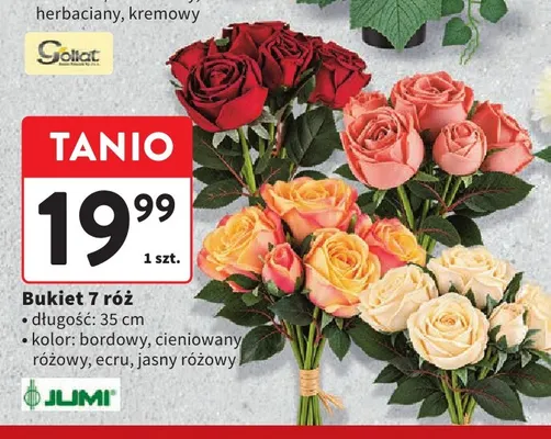 Bukiet 7 róż Jumi promocja w Intermarche