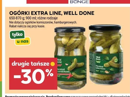 Ogórki konserwowe Extra Line promocja w Stokrotka