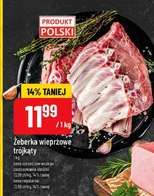 Żeberka wieprzowe trójkąty promocja w POLOmarket