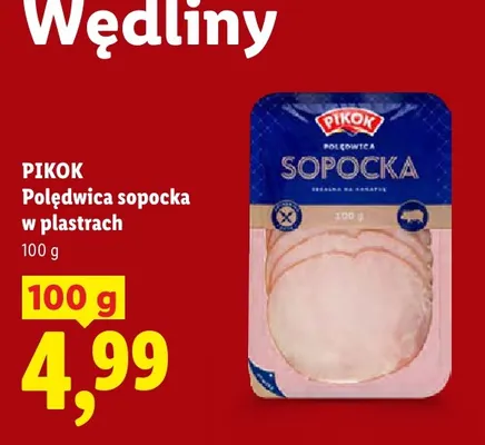 Polędwica sopocka w plastrach Pikok promocja w Lidl